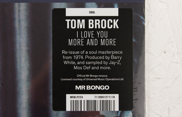 Tom Brock - I Love You More And More - Vinyl LP/CD – Mr Bongo