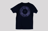 Mr Bongo Short Sleeve T-Shirt – Keep The World Spinning (Black T With Purple Print)