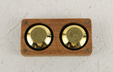 45 vinyl brass adapters (pair in a wooden box) - Vinyl adapters