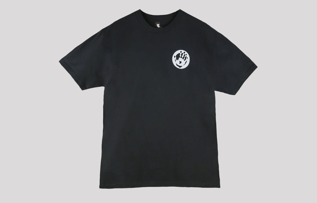 Mr Bongo Short Sleeve T-Shirt - Heritage Handprint (Black & White)