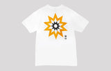 Mr Bongo Short Sleeve T-Shirt – Brazil 45 Bang (White T with Black & Yellow Print) - Mr Bongo