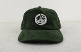 Mr Bongo Corduroy Cap – Hand Logo (Olive Green & White)