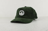 Mr Bongo Corduroy Cap – Hand Logo (Olive Green & White)