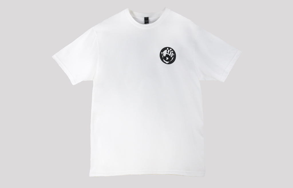 Mr Bongo Short Sleeve T-Shirt - Heritage Handprint (White & Black)