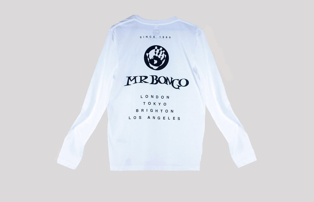 Mr Bongo Long Sleeve T-Shirt – Mr Bongo International (White & Black)
